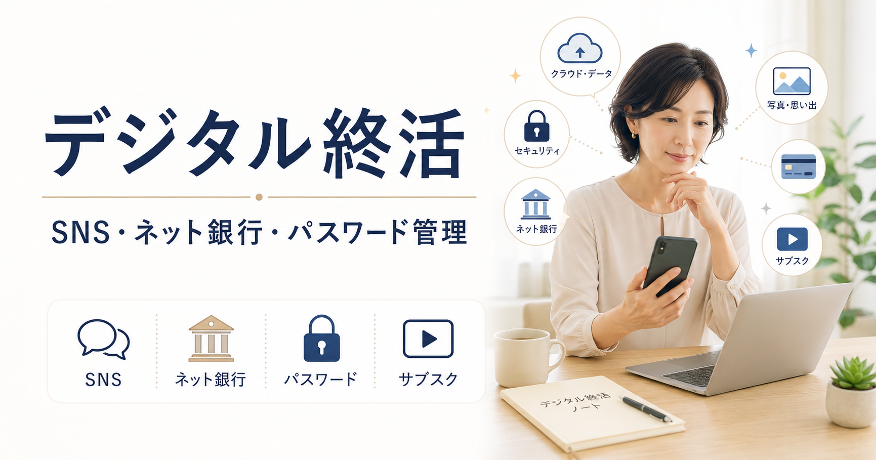 デジタル終活チェックリスト｜SNS・ネット銀行・パスワード管理を解説