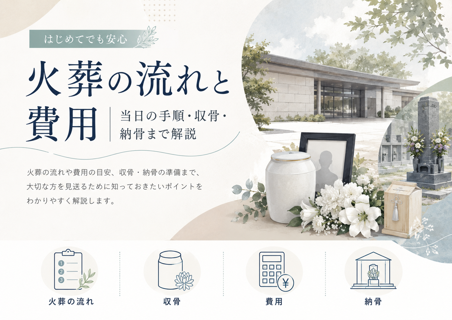火葬の流れと費用｜当日の手順・収骨・納骨まで解説