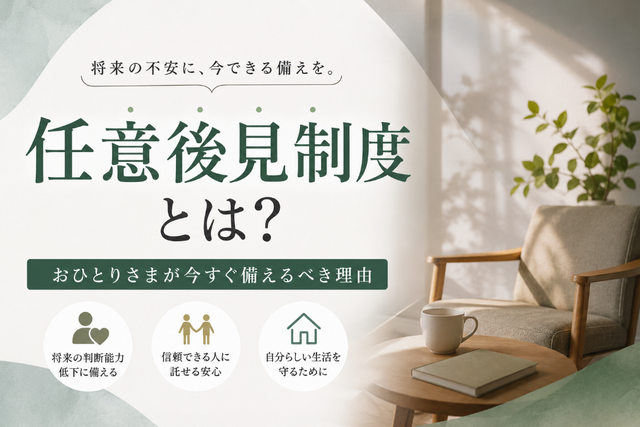 任意後見制度とは？おひとりさまが今すぐ備えるべき理由