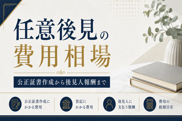 任意後見の費用相場｜公正証書作成から後見人報酬まで