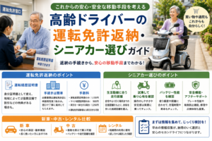 高齢ドライバーの運転免許返納・シニアカー選びガイド