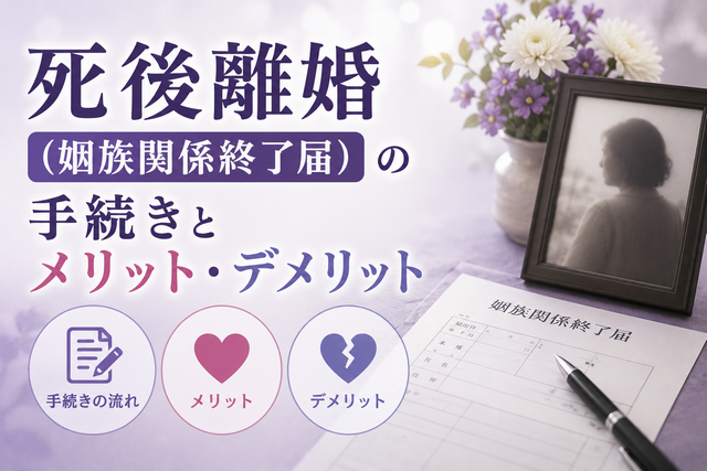 死後離婚（姻族関係終了届）の手続きとメリット・デメリット