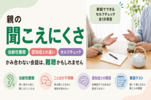 加齢性難聴は認知症のサイン？聞こえにくさの原因とセルフチェック