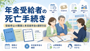年金受給者の死亡手続き｜受給停止の期限と未支給年金の請求方法